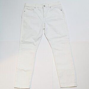 Loft White Skinny Crop Pants, Size 10P
